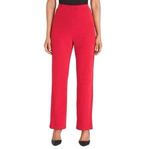 Chico's Travelers Slim Straight Leg Pants Vibrant Red Size 3 = Size 16 or XL